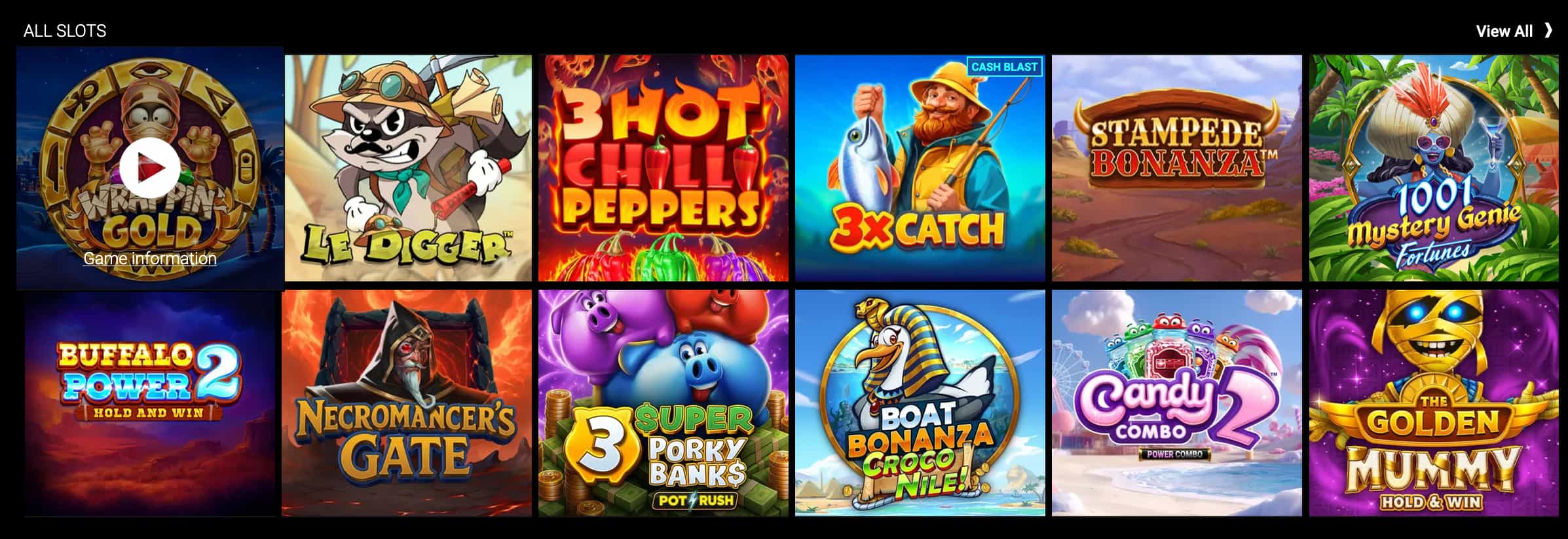 Voodoo Casino live dealer tables, game shows and instant win games